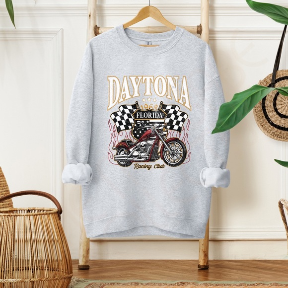 Daytona Florida Bike Week Graphic Crewneck Sweatshirt - Picture 5 of 10